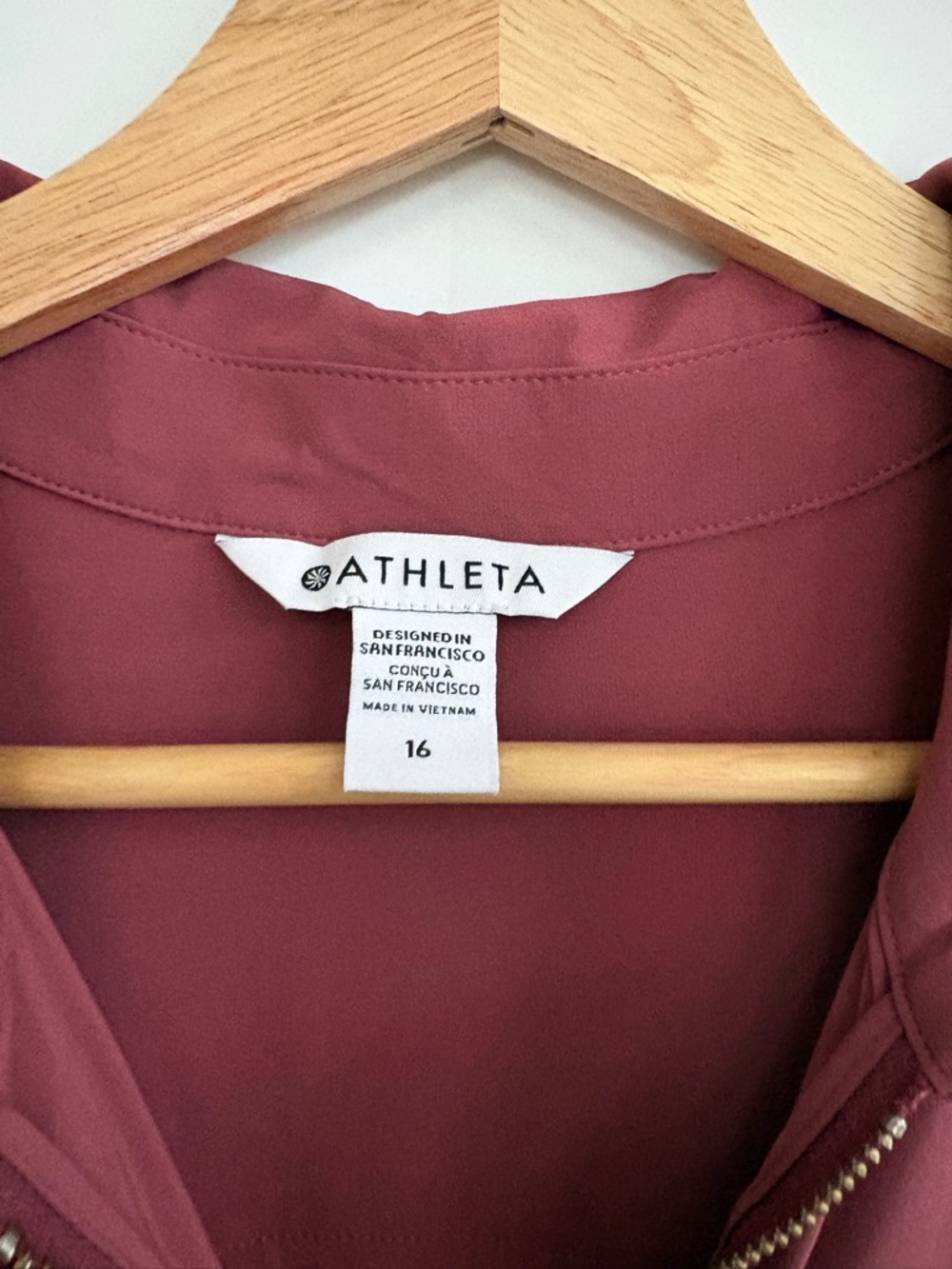 Athleta Dusty Rose Brooklyn Heights Wide Leg Jumpsuit Size 16 - Picture 3 of 7